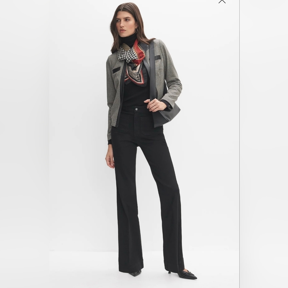 Melanie Lyne Black Flare Cut Jean